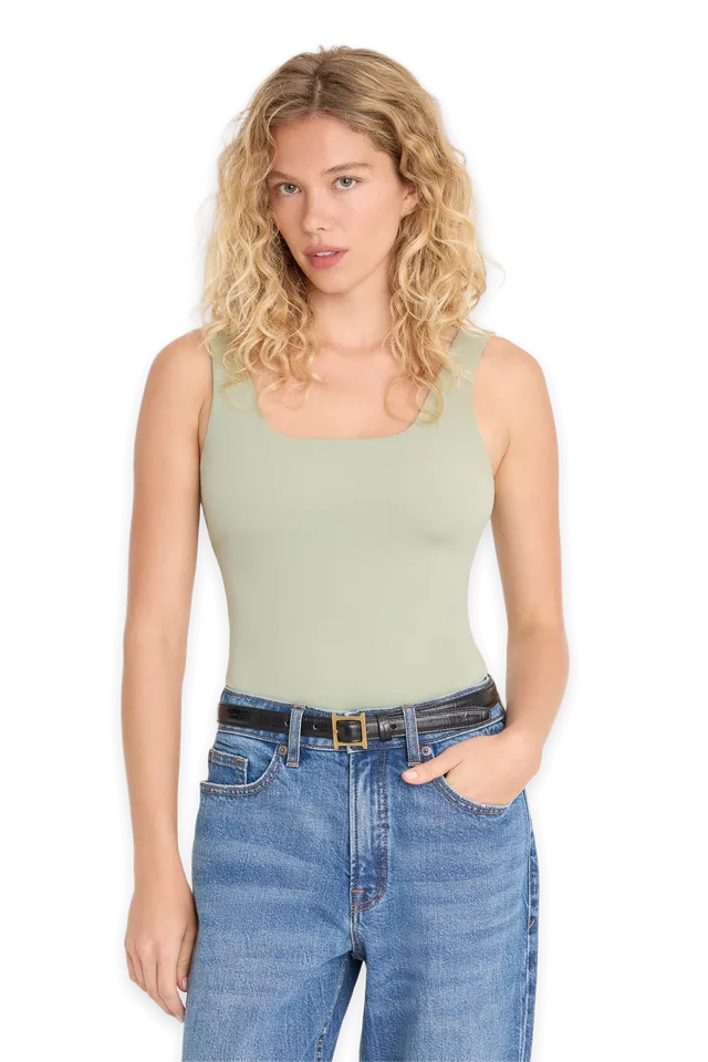Good American THE WEIGHTLESS SCULPTING MODERN TANK BODYSUIT · MOSSWELL