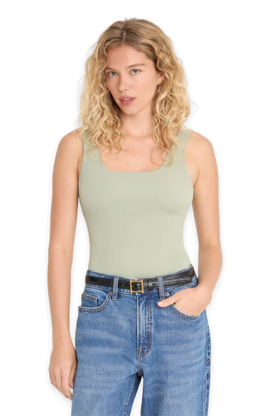 Good American THE WEIGHTLESS SCULPTING MODERN TANK BODYSUIT · MOSSWELL
