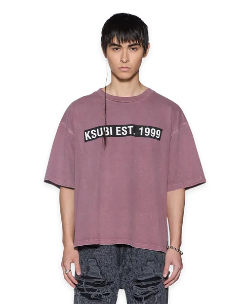 Ksubi KINGS HALEN SS TEE VINTAGE PLUM