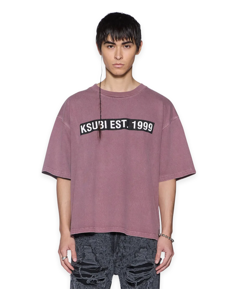 Ksubi KINGS HALEN SS TEE VINTAGE PLUM