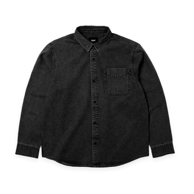 HUF Carson Overdyed Denim Long Sleeve Shirt