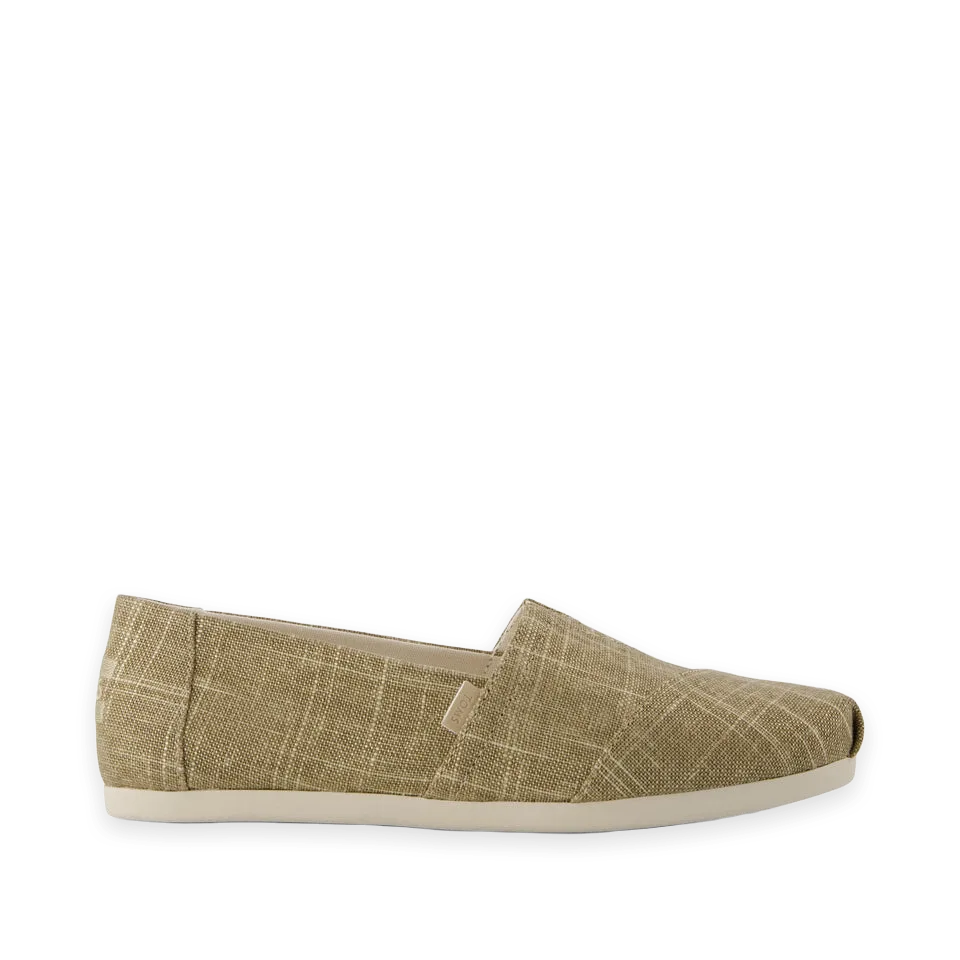 TOMS Womens Alpargata Classic Gold Shimmer Crosshatch