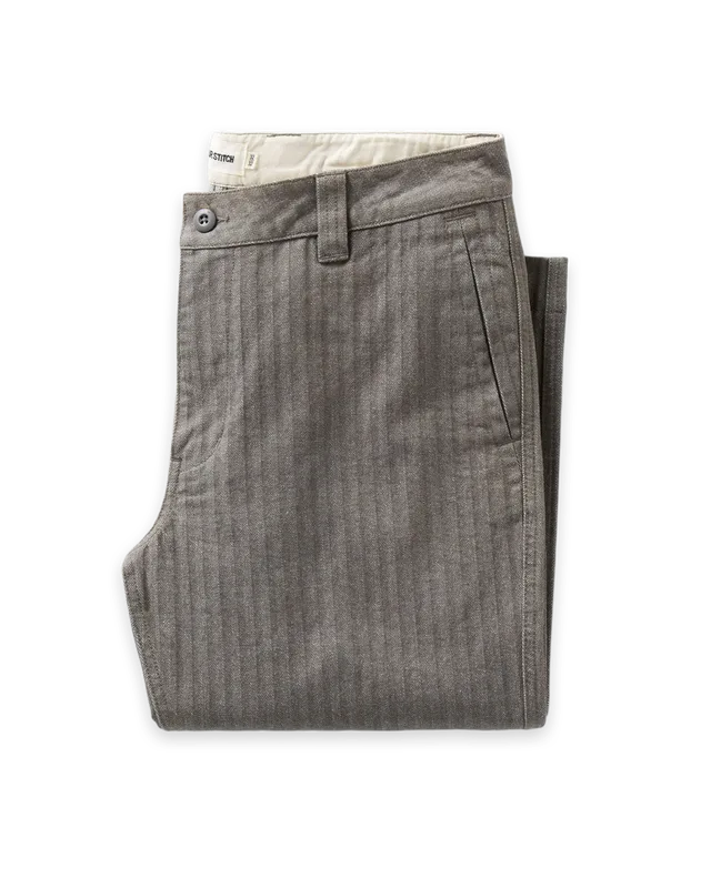 Taylor Stitch The Emlen Pant in Smoked Olive Herringbone