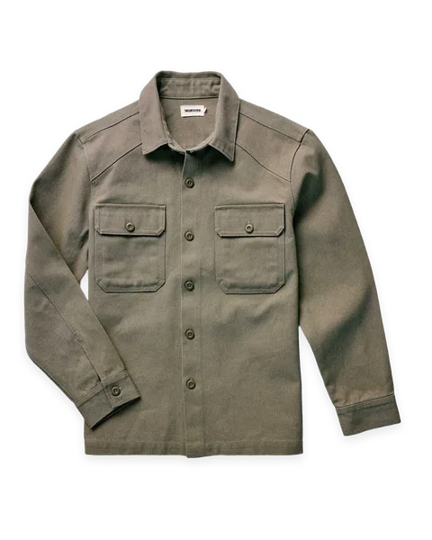 Taylor Stitch The Shop Shirt in Stone Chipped Canvas