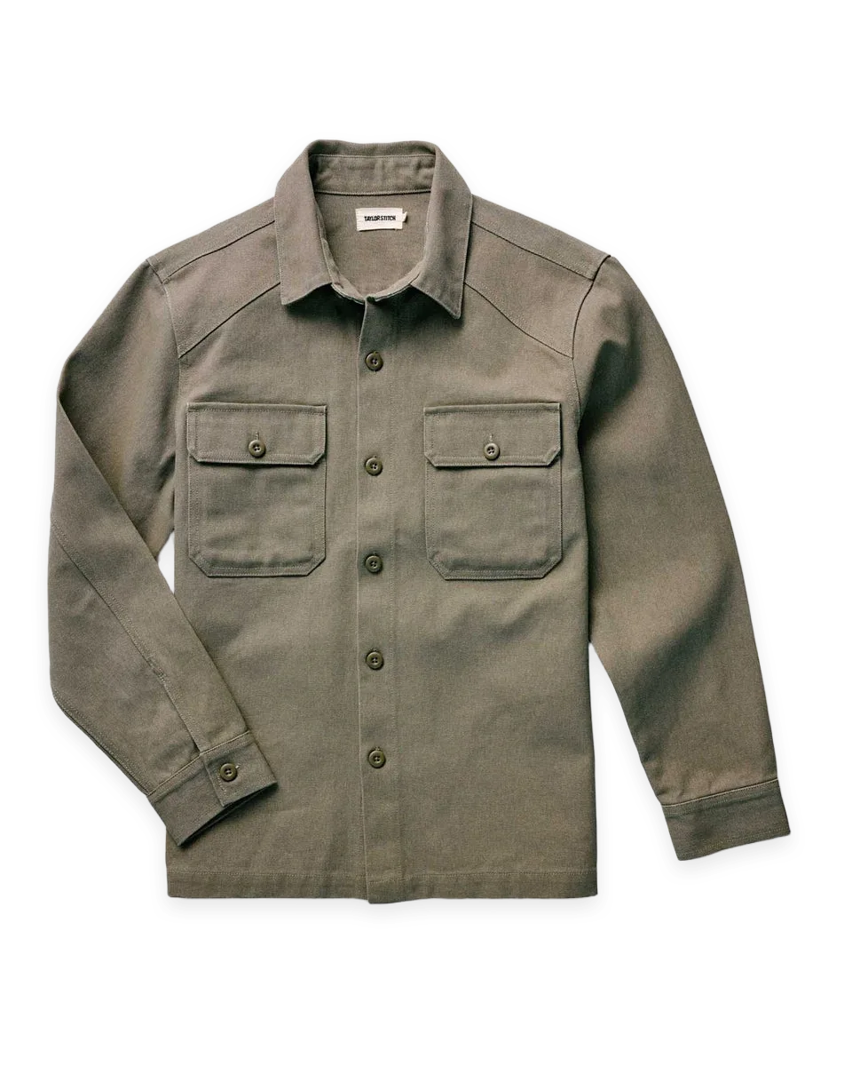 Taylor Stitch The Shop Shirt in Stone Chipped Canvas