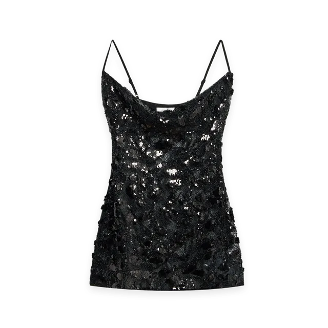 Guizio GUIZIO Grace Cowl Neck Mini Dress