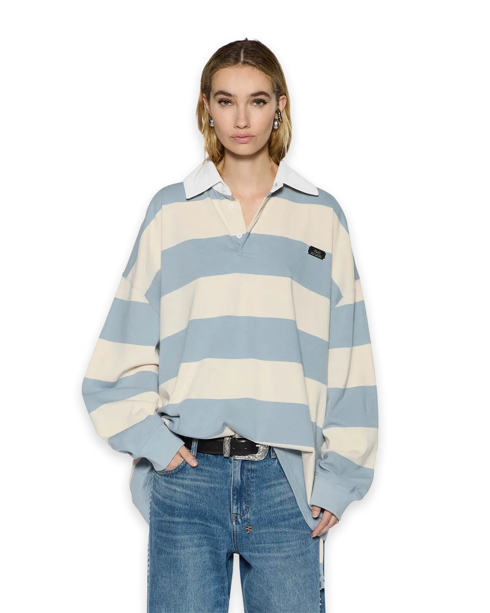 Ksubi RUGGED RUGBY JERSEY BLUE STEEL BONE