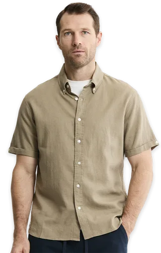 Jachs NY Linen Blend Short Sleeve Shirt