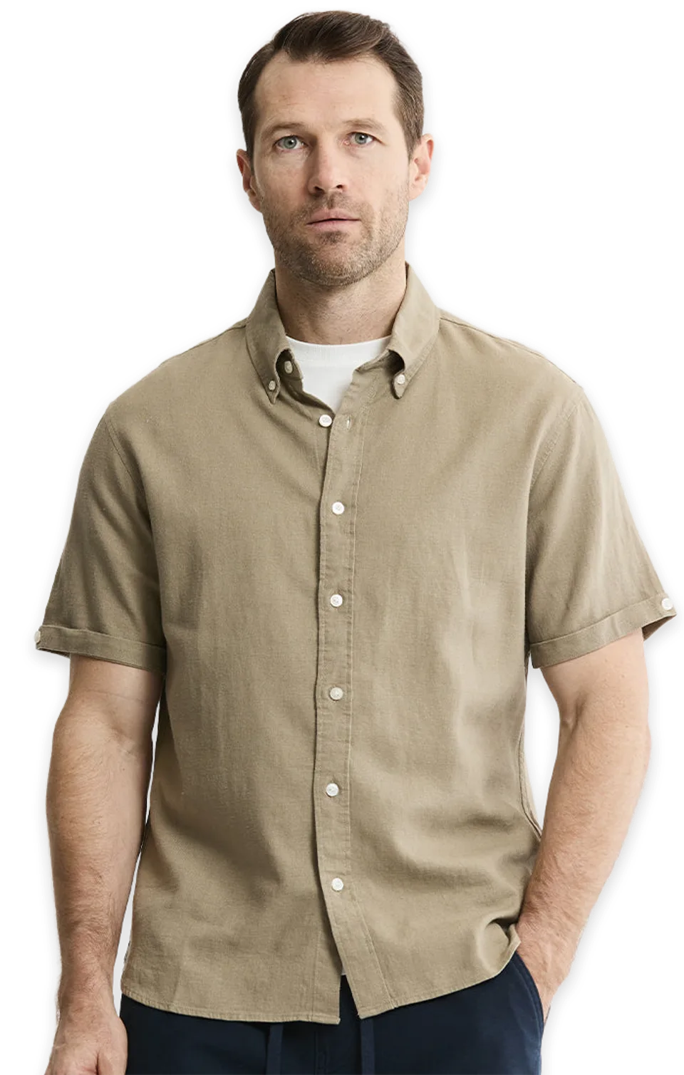 Jachs NY Linen Blend Short Sleeve Shirt