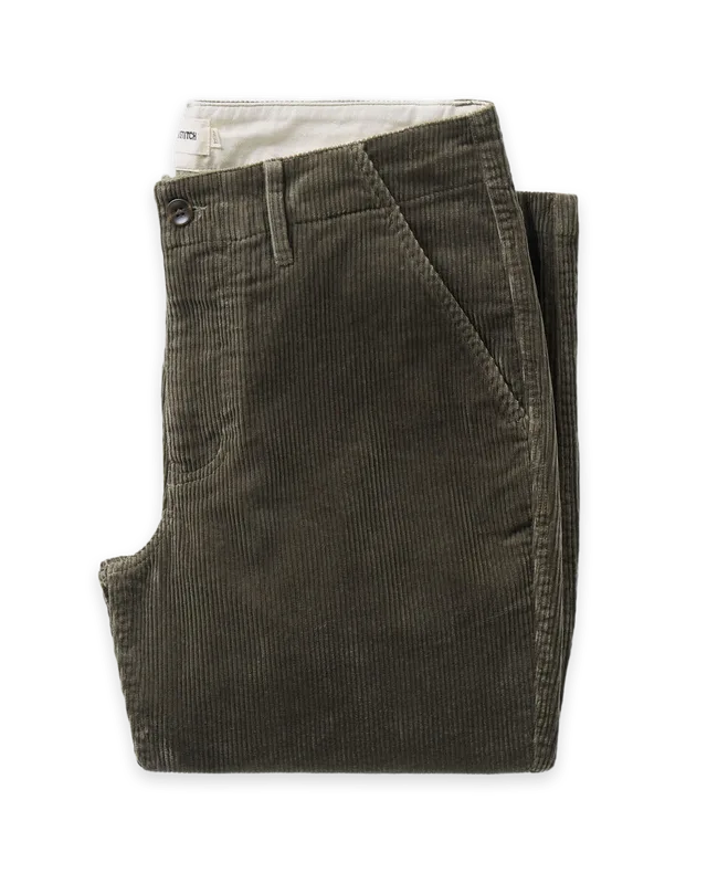 Taylor Stitch The Carnegie Pant in Smoked Olive Corduroy