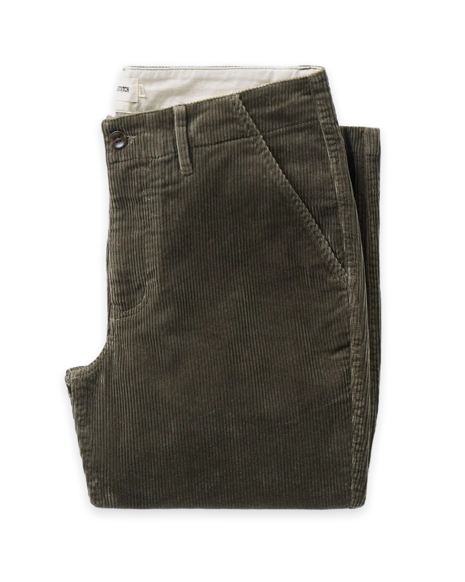 Taylor Stitch The Carnegie Pant in Smoked Olive Corduroy
