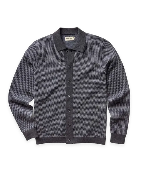Taylor Stitch The Nichols Polo in Navy Birdseye Merino