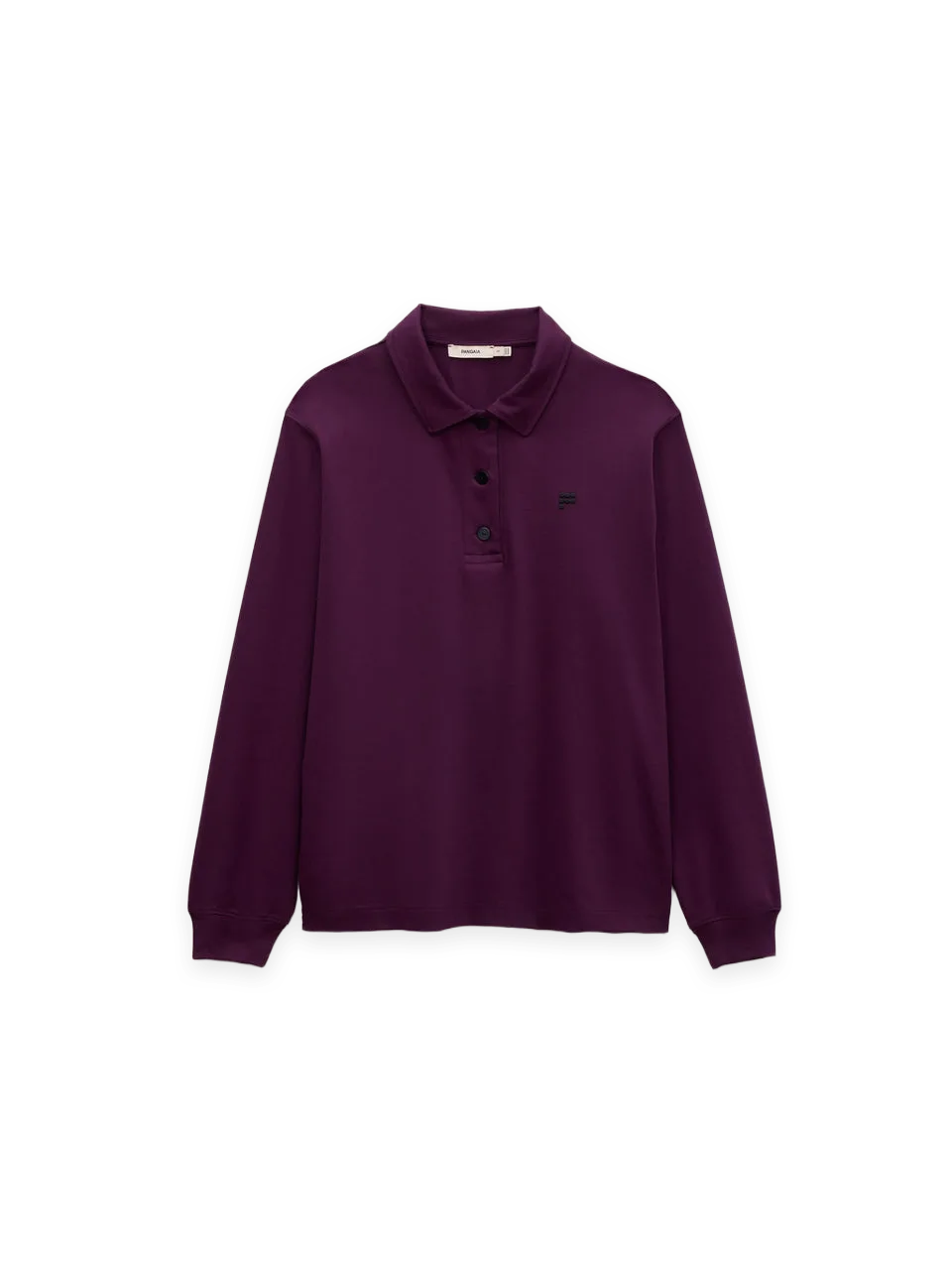 Pangaia Womens Interlock Polo Sweatshirt—Nocturne Plum
