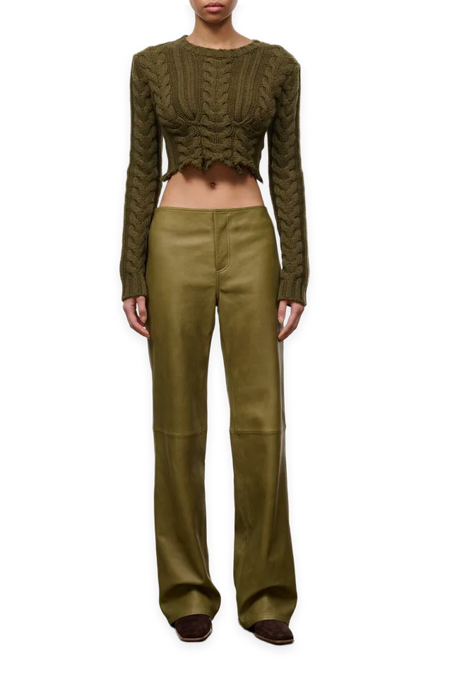 Staud Kai Leather Pant · Martini