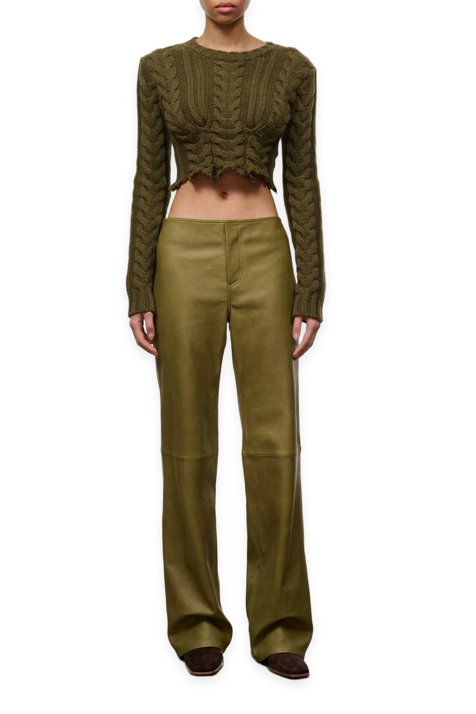 Staud Kai Leather Pant · Martini