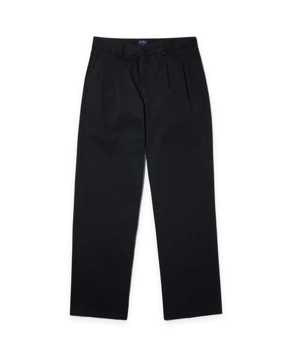 Noah Double-Pleat Herringbone Pant