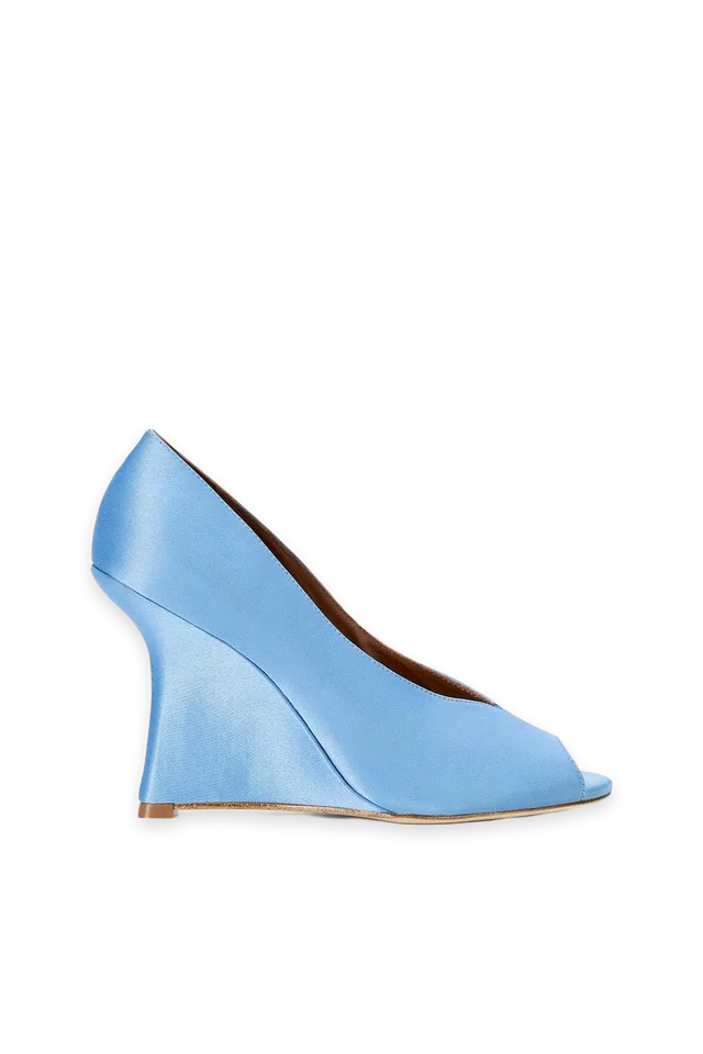 Staud Brigitte Peep Toe Wedge · Cielo