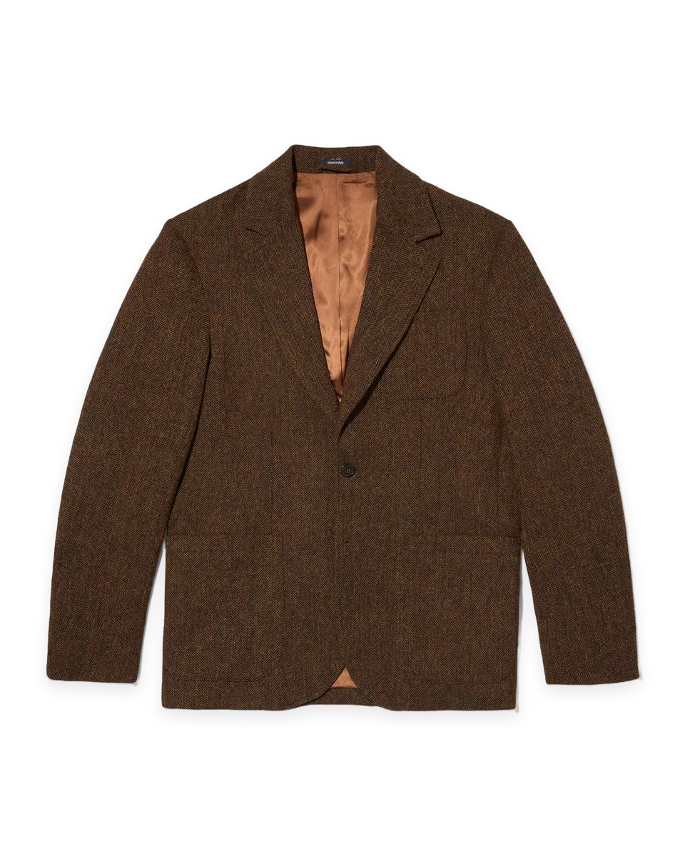 Noah Wool Herringbone Sack Jacket