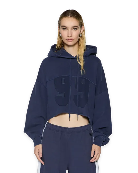 Ksubi OH G HOODIE CROPPED INK BLUE