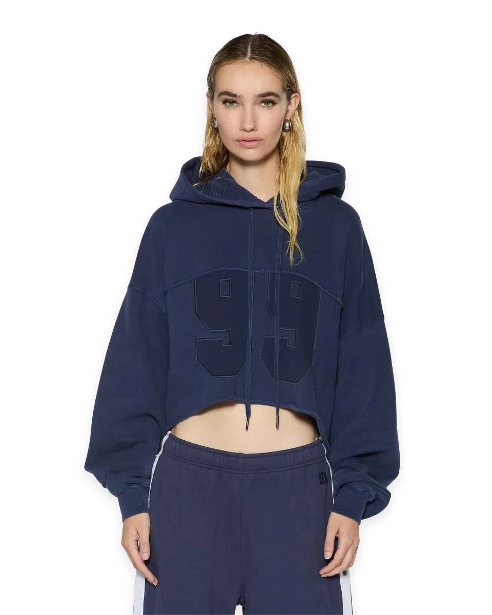 Ksubi OH G HOODIE CROPPED INK BLUE