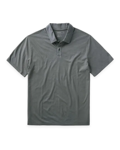 Taylor Stitch The Cotton Hemp Polo in Faded Black
