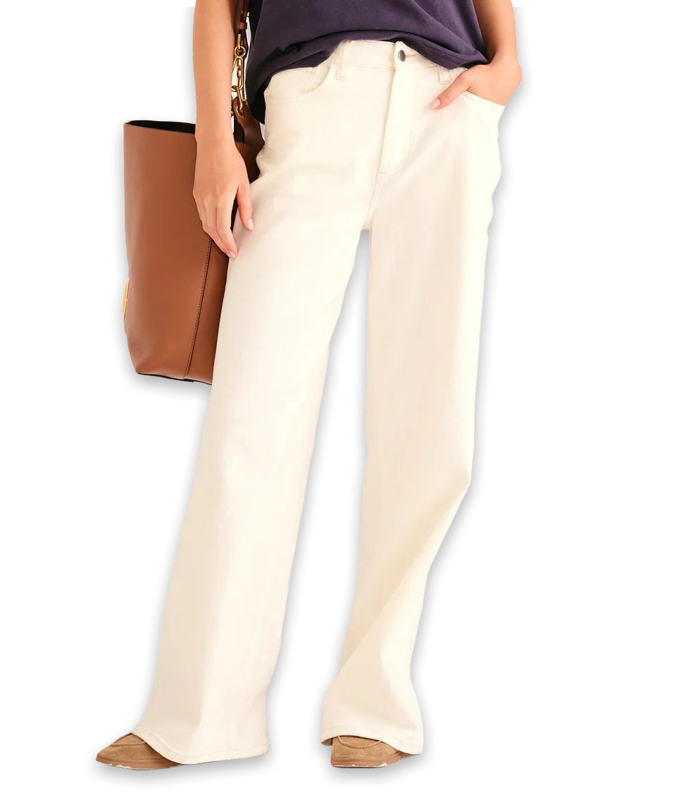 Naadam Soft Denim Wide Leg Pant