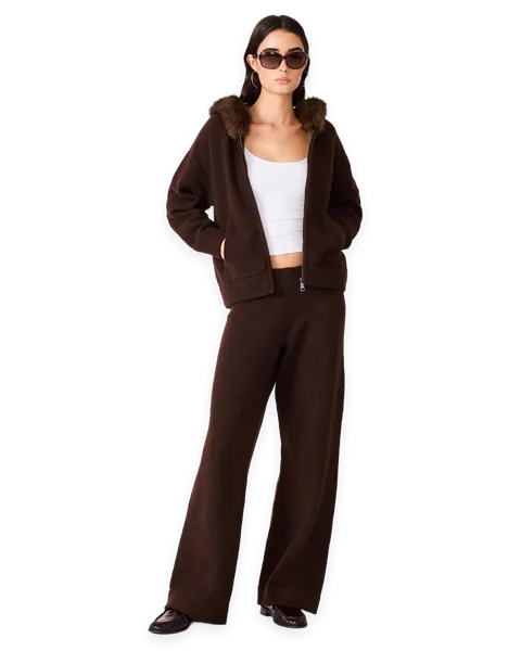Steve Madden ANGELIQUE PANT DARK TOFFEE