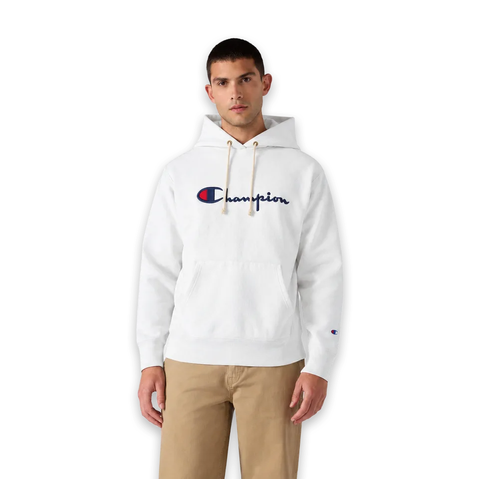 Champion Men's Knitted Embroidered Logo Hooded Sweatshirt