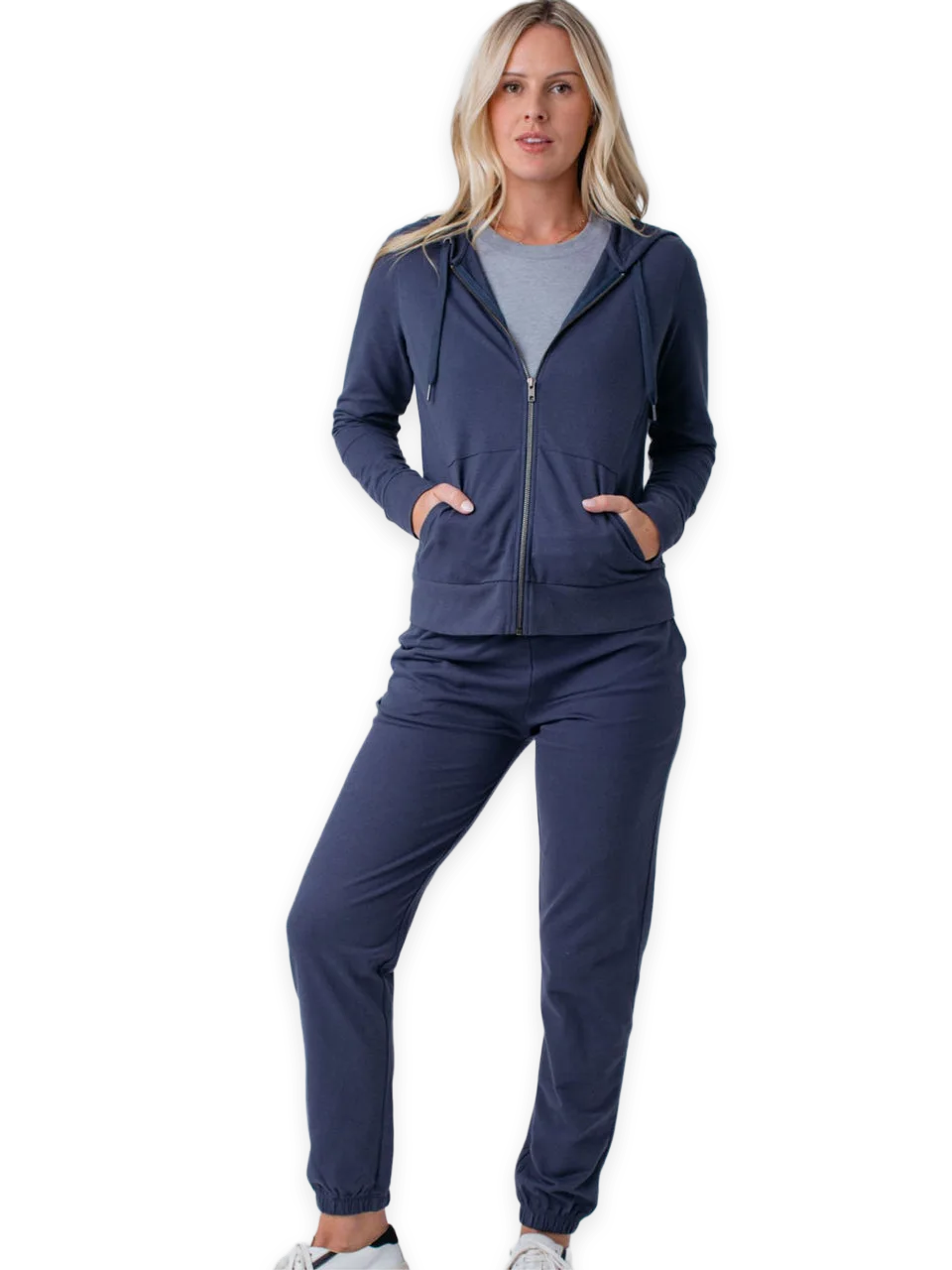 Fresh Clean Threads Women's Odyssey Blue Terry Jogger