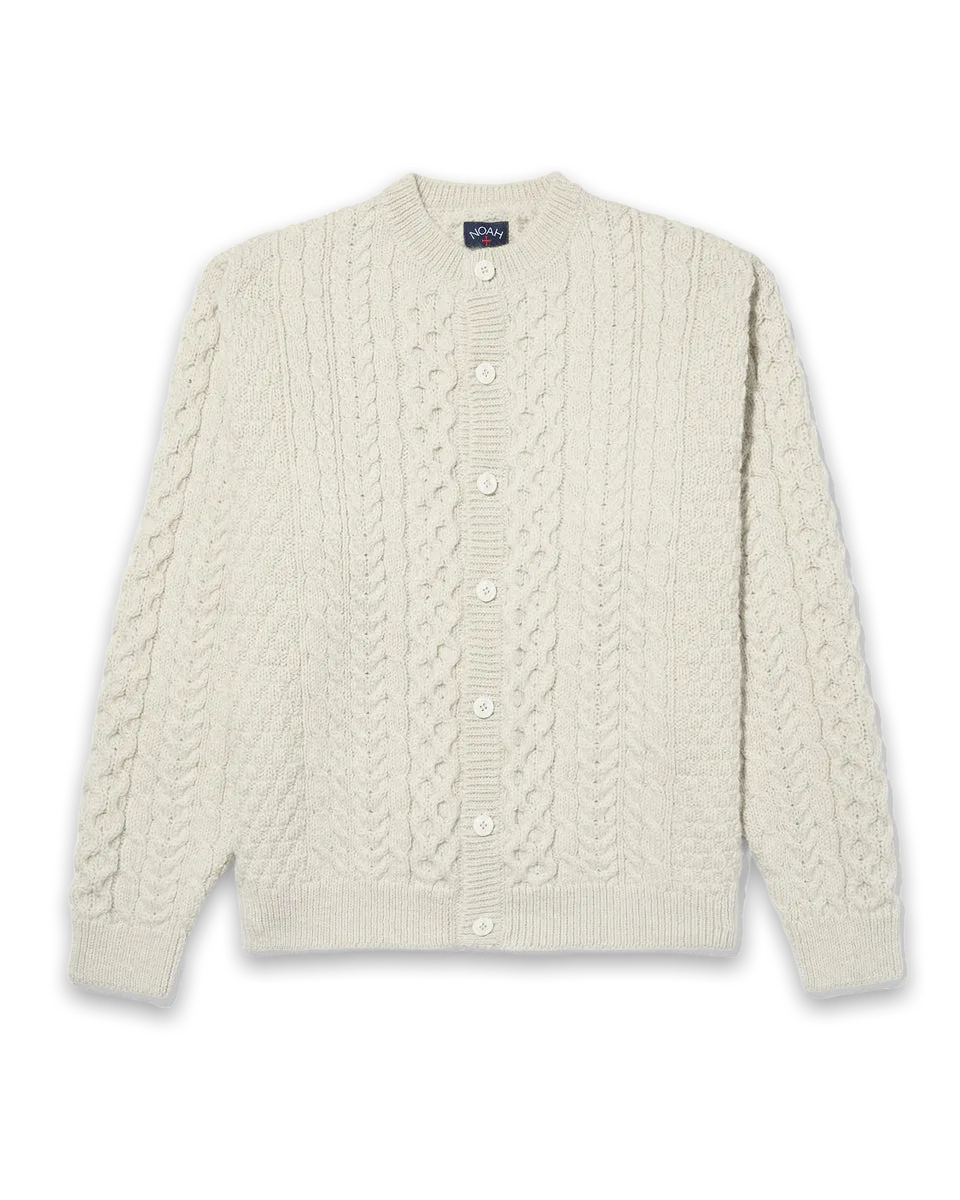 Noah Wool Fisherman Cardigan