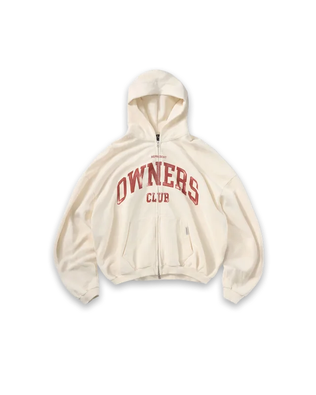 Represent Represent Owners Club Zip Through Hoodie · Buttercream