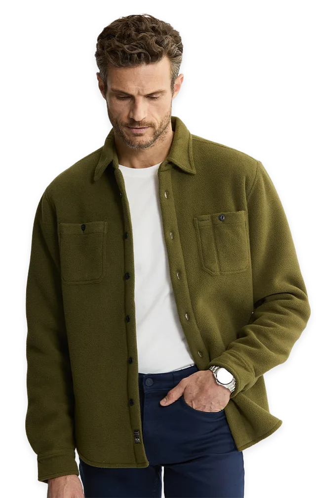 Jachs NY Sherpa Bonded Polar Fleece Shirt Jacket