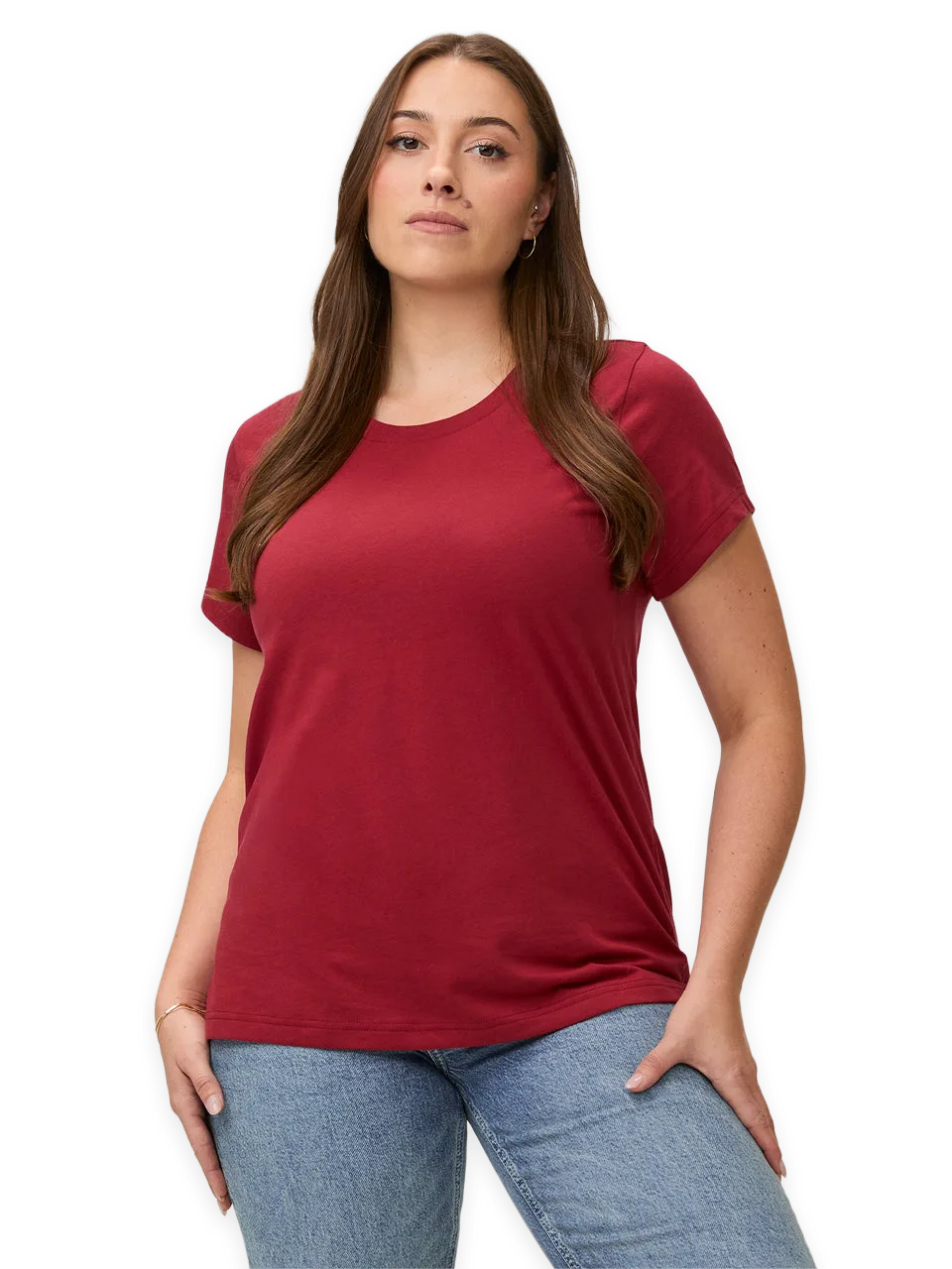 Fresh Clean Threads Chili Everyday Crew Neck Tee