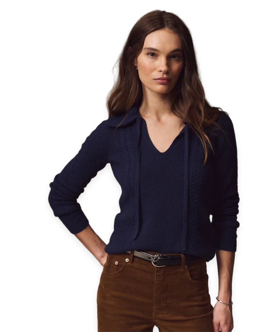 Marine Layer Ivy Cable Knit Polo