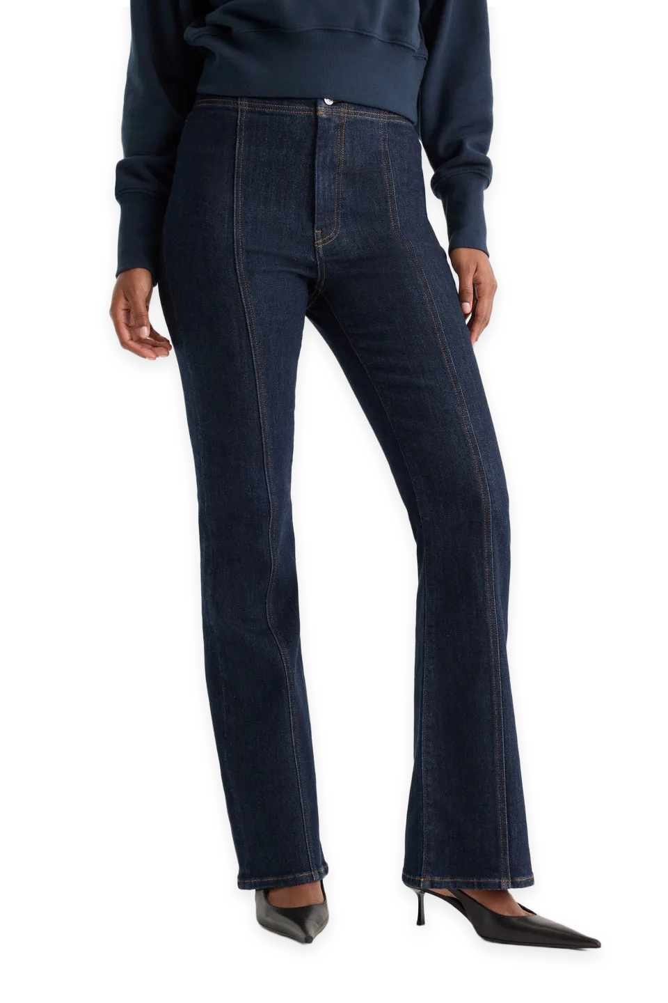 Good American SEAMED GOOD PETITE BOOTCUT JEANS