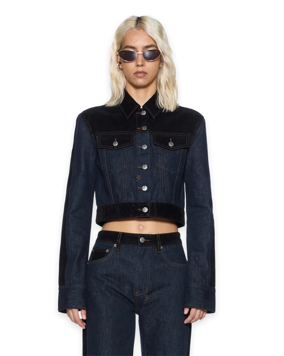 Ksubi SLIM TRUCKER JACKET VIXEN SPLICED
