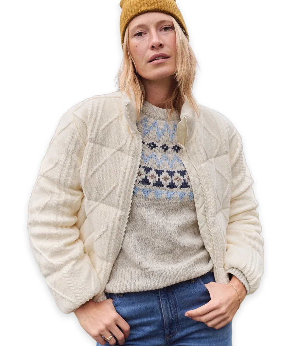 Marine Layer Shea Sweater Puffer Jacket