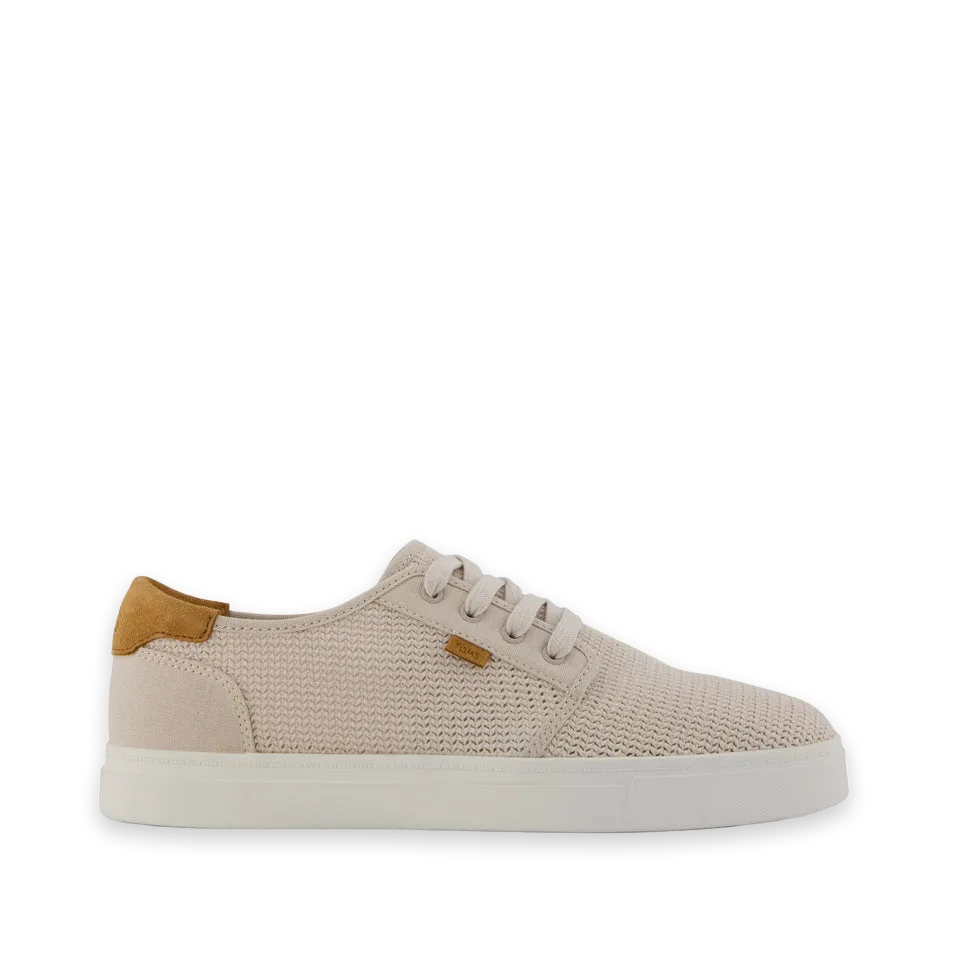 TOMS Mens Carlo 2.0 Lace-Up Sneaker Taupe Mesh