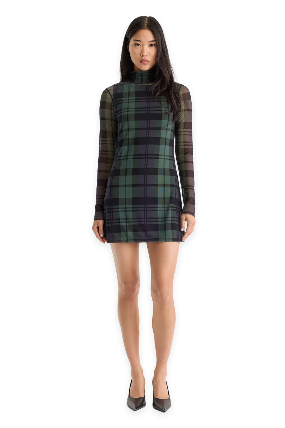 Good American THE MESH MINI DRESS