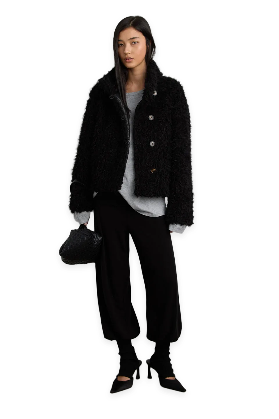 Oak + Fort FAUX FUR TEDDY JACKET