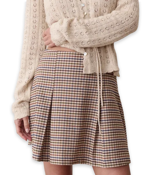 Marine Layer Lola Pleated Moleskin Skirt