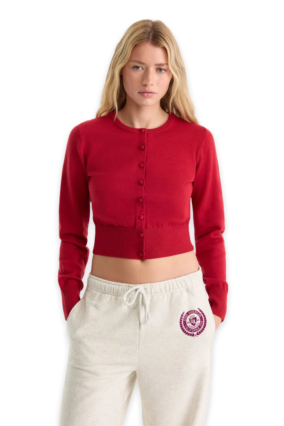 Good American THE FINE KNIT CARDIGAN