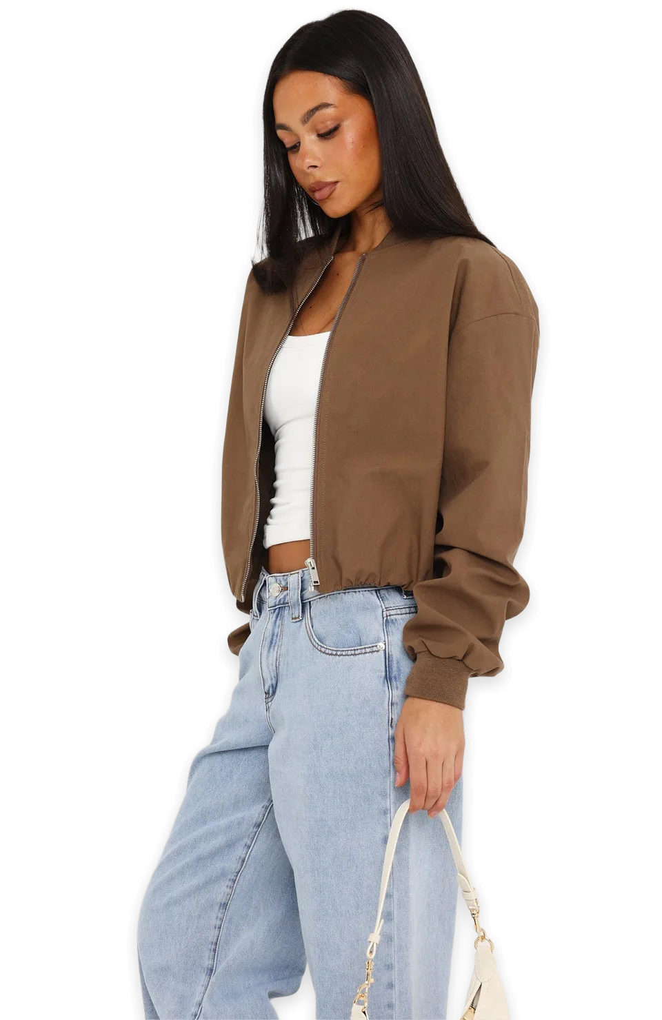 White Fox Thora Bomber Jacket Mocha, photo 4