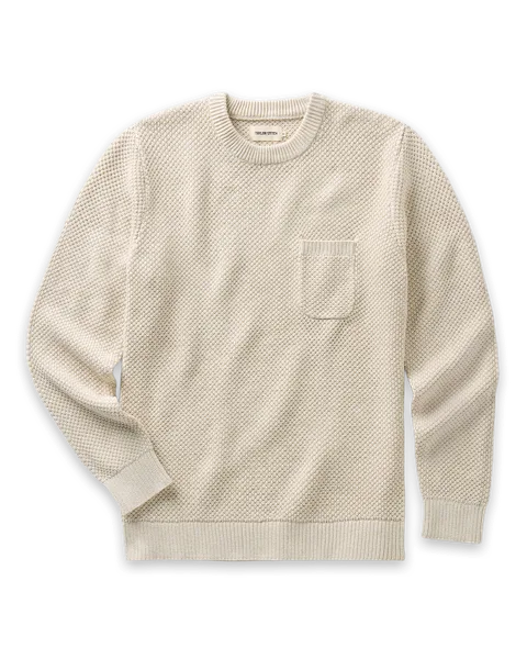 Taylor Stitch The Crawford Crew Sweater in Marled Natural