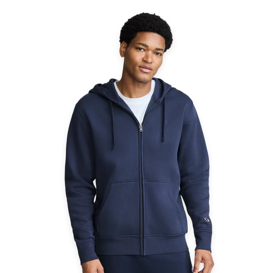 Champion Powerblend Full-Zip Hoodie, C Logo