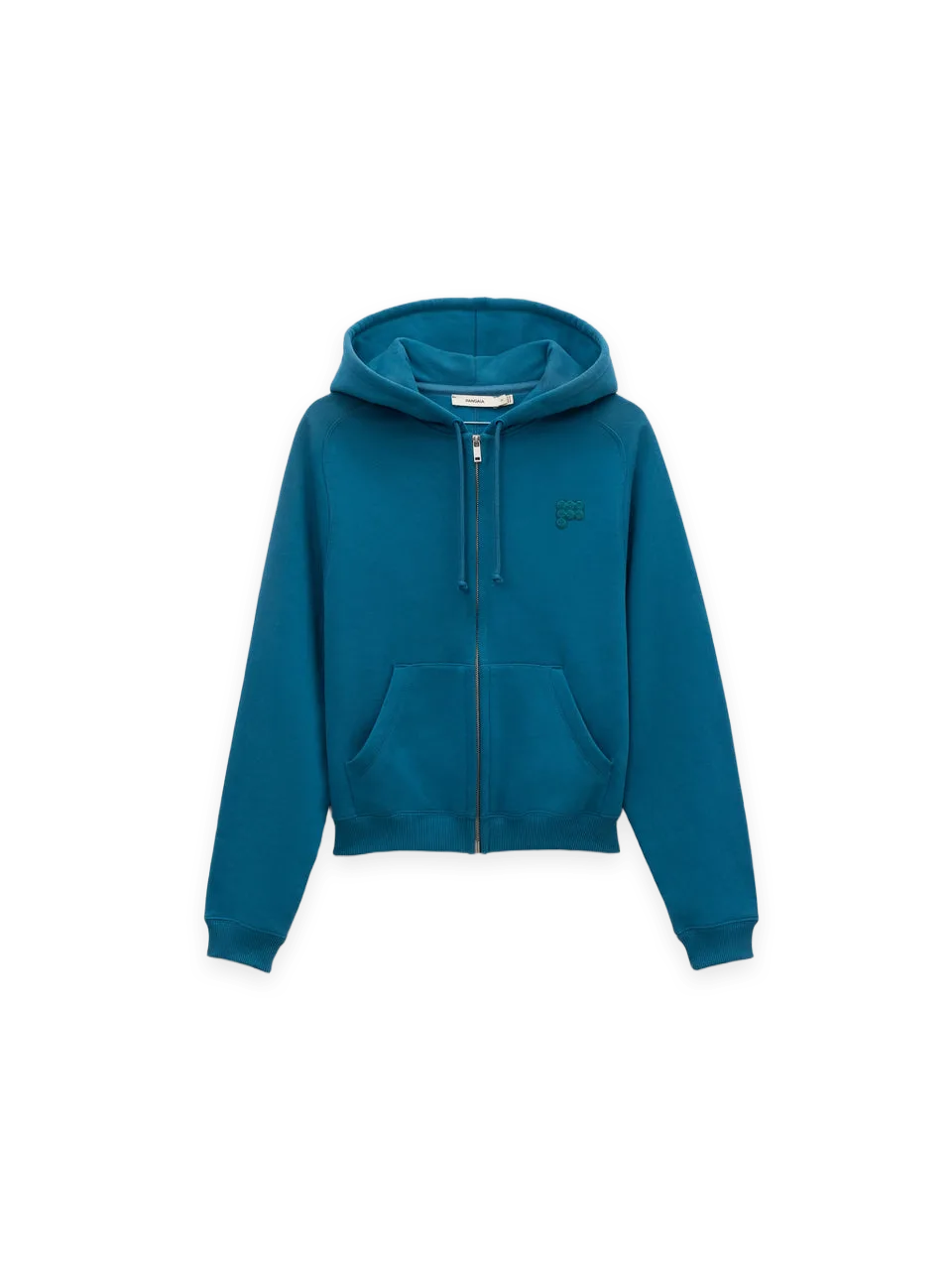 Pangaia Womens Heavyweight Drawstring Zip Up Hoodie—Crimson Echo