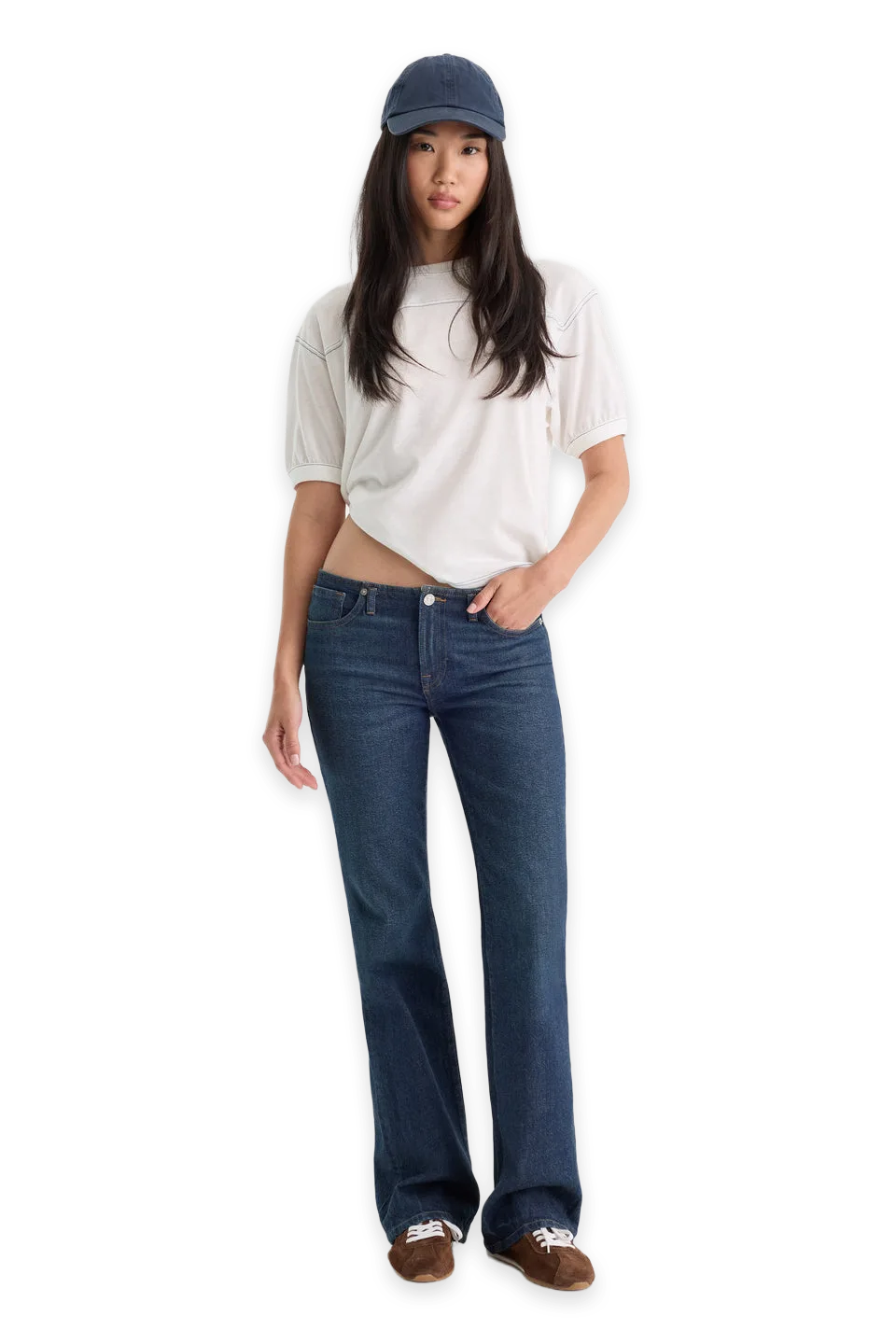Good American GHOST WAIST LOW RISE BOOTCUT JEANS · QUIRK
