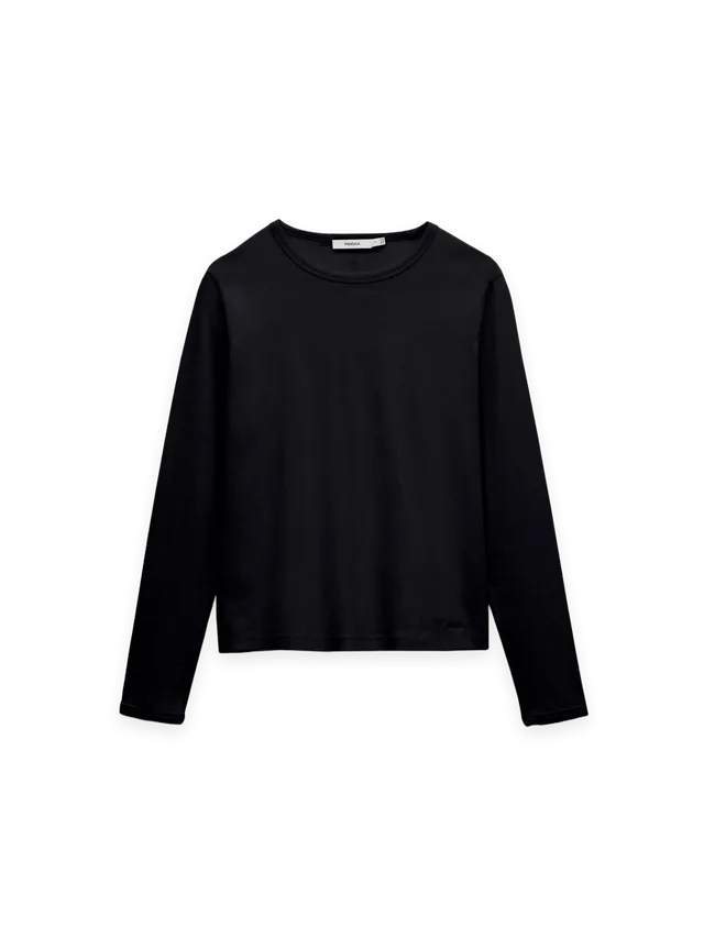 Pangaia Womens Long Sleeve T-Shirt—Black