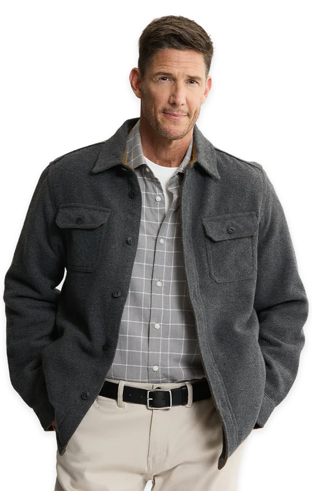 Jachs NY Thermal Lined Wool Blend Shirt Jacket
