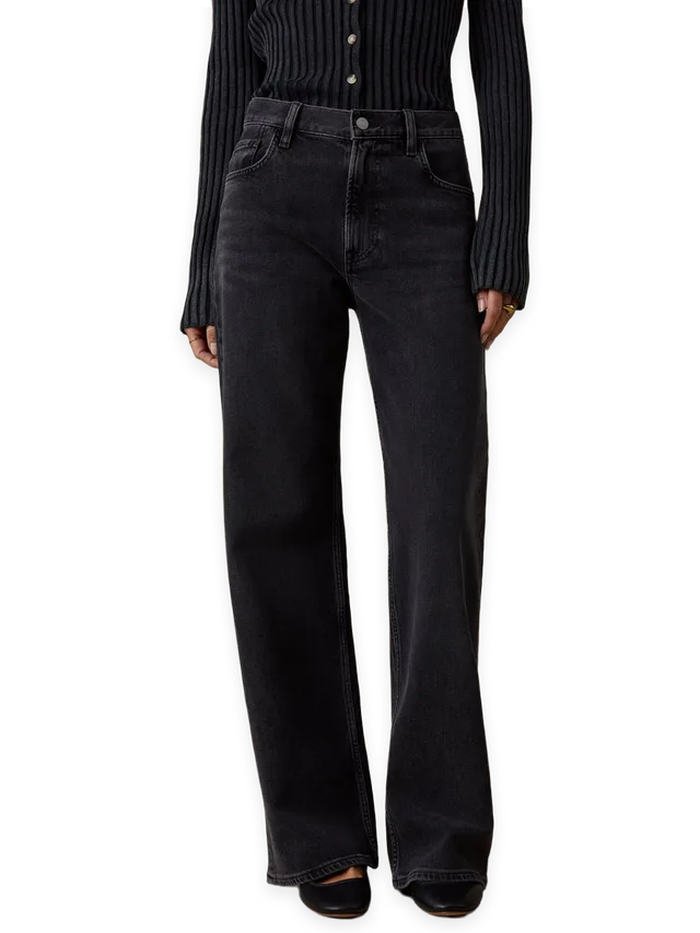 Faherty Regenerative Cotton Denim Wide Leg